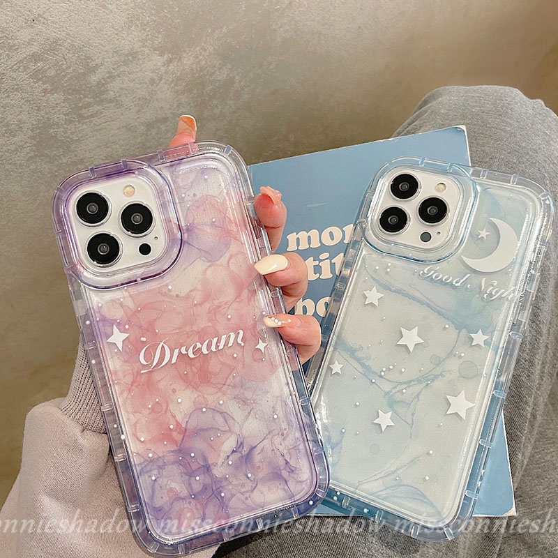 Fantasi Langit Berbintang Bintang Bulan Pasangan Case Untuk Redmi A1 9A 10A 10 9T 9C NFC Redmi Note 9 11 11s 10 10s Note1 Note10 Note10s Note9 Clear Airbag Shockproof Soft TPU Cover