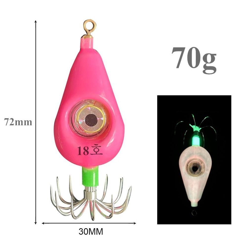 TOP Kait Squid Jigs 60g 70g 80g Cuttlefish Hook 12pcs Pemikat Pancing Jarum