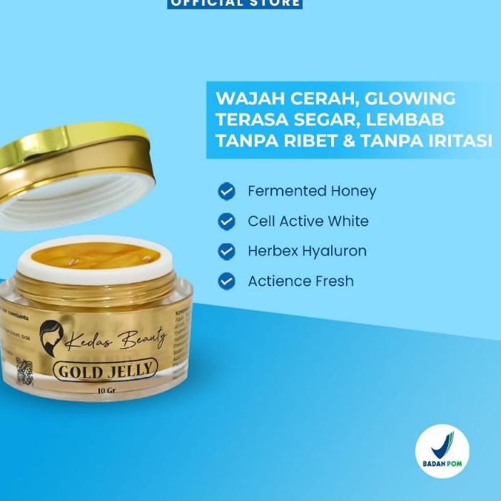 ♝ 1PCS GOLD JELLY KEDAS BEAUTY  ASLI ○
