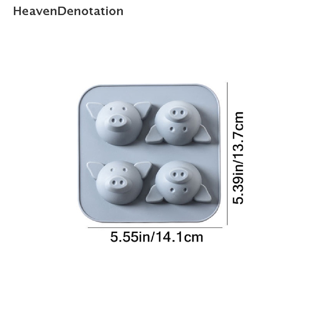 [HeavenDenotation] 1pc 4even Cute Pig Silicone Cake Mold DIY Cetakan Kue Coklat Dapur Kue HDV