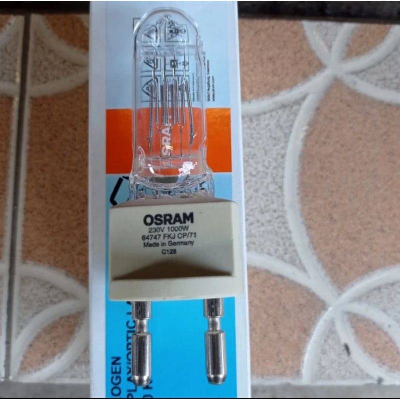 Lampu Halogen 64747 240v 1000w cp71 G22 Osram