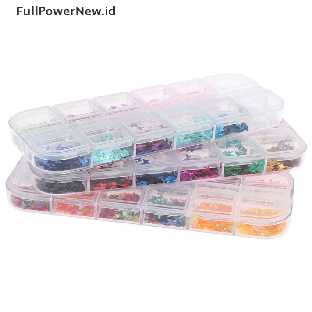 Power Sparkly Butterfly Nail Sequin Mix Glitters Flakes Slice Art Dekorasi Tips ID