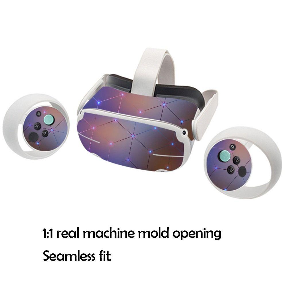 POPULAR Populer VR Headset Skin DIY Decal Wrapping Cover Controller Stiker Untuk Oculus Quest2