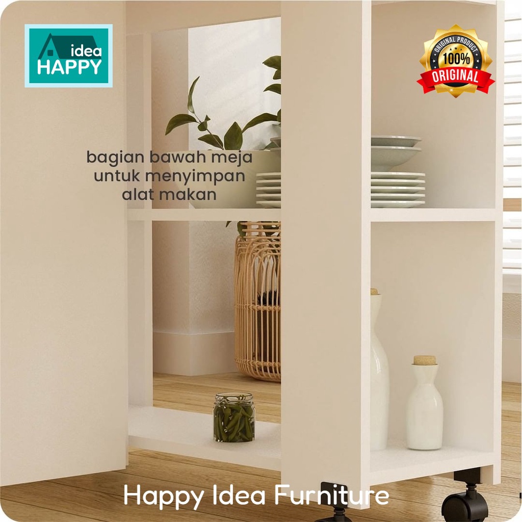HAPPY IDEA Meja Makan Lipat Modern Hemat Ruang Serbaguna Allison DT 120 Allison DT120
