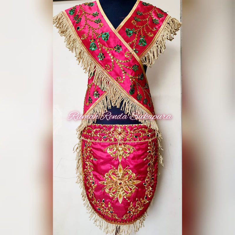 aksesoris tari betawi / renda bordir betawi