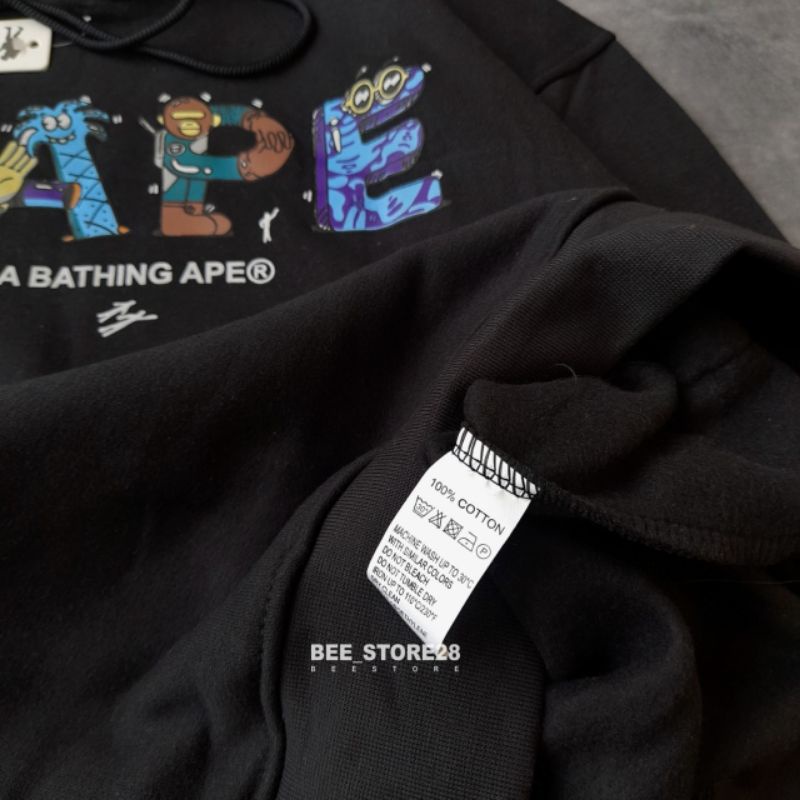 BISA COD !!! SWEATER HOODIE BAPE X AAPE STEVE HARINGTON CRUNCH PREMIUM HIGHT QUALITY