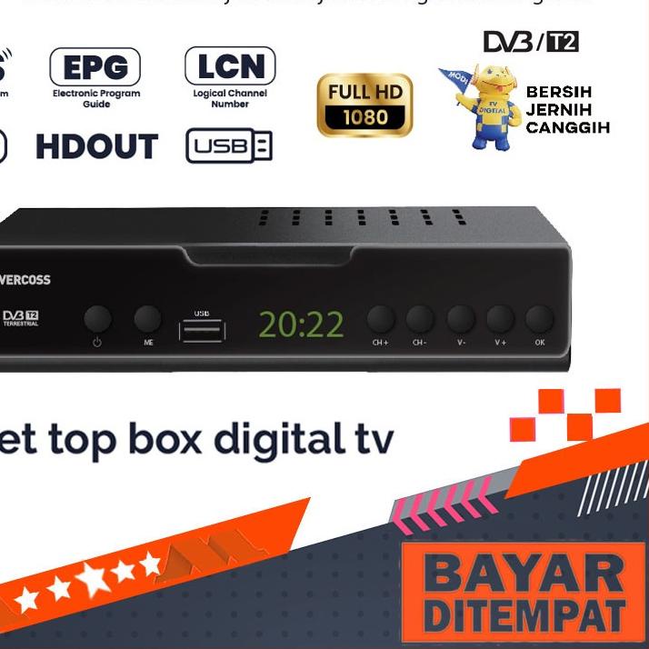 ♂ Evercoss Set Top Box Set Bok Set Top Bok T2 Siaran TV Digital ➽
