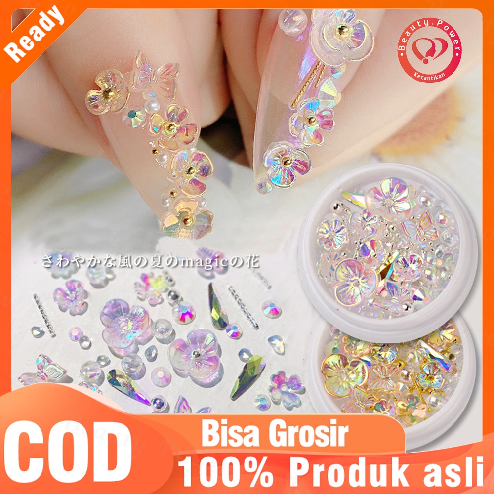 Hiasan Kuku 3D Bentuk Aksen Glitter Untuk Dekorasi Nail Art  / Manicure DIY