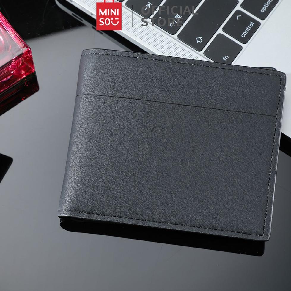 Langsung Order MINISO Official Dompet Pria Dompet Kartu Lipat Cowok Dompet Kulit Pria Men's Wallet  