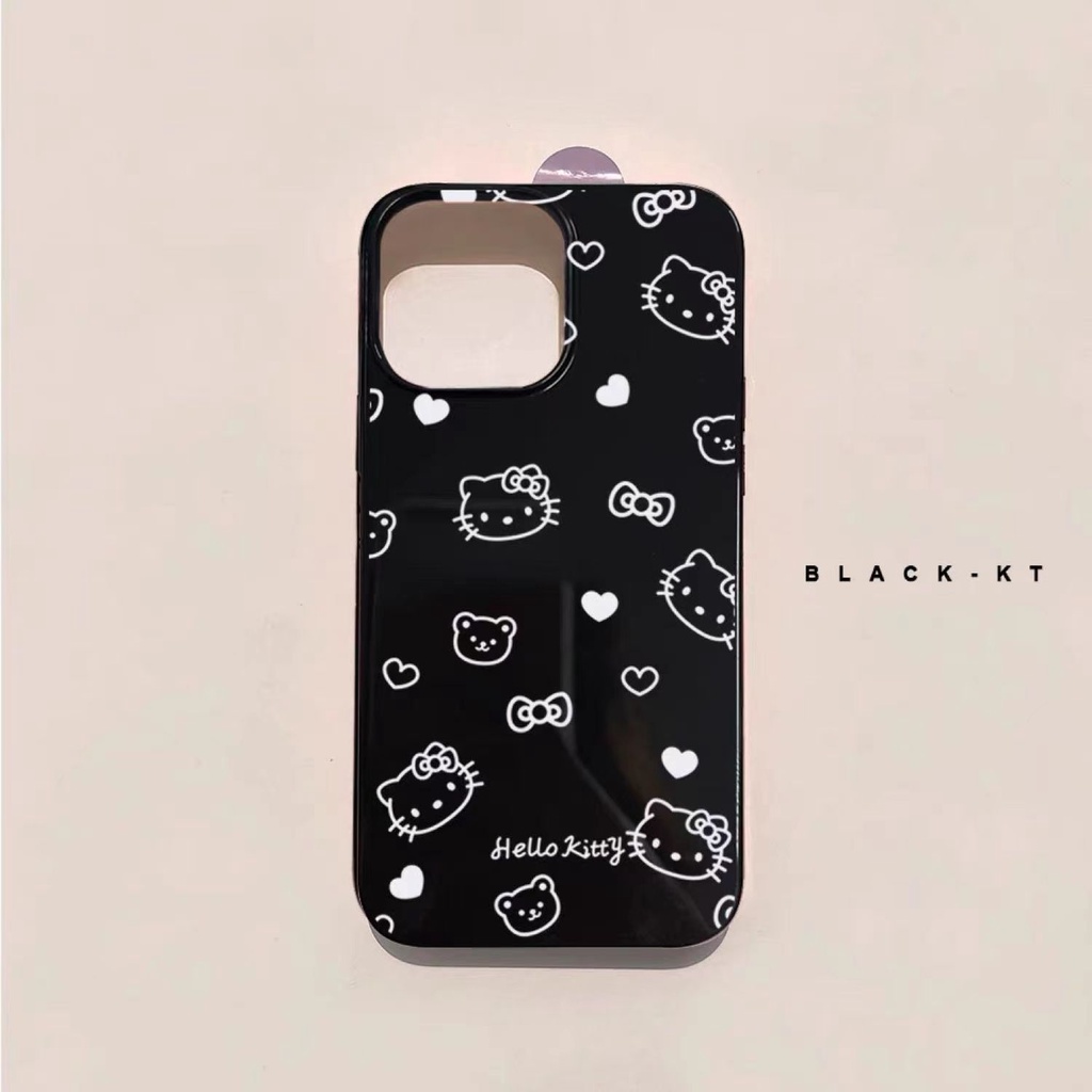 IPHONE Ins Hello Kitty Cocok Untuk Iphone14 14pro 14plus 13 13mini 13pro 13prm iPhone12 7Plus 8Plus Xr XS 13 12mini Pro Max Empat Sudut Casing Ponsel Tahan Guncangan