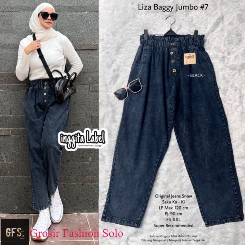 LIZA BAGGY JUMBO #7 | CELANA BOYFRIEND JEANS | BY INGGITA