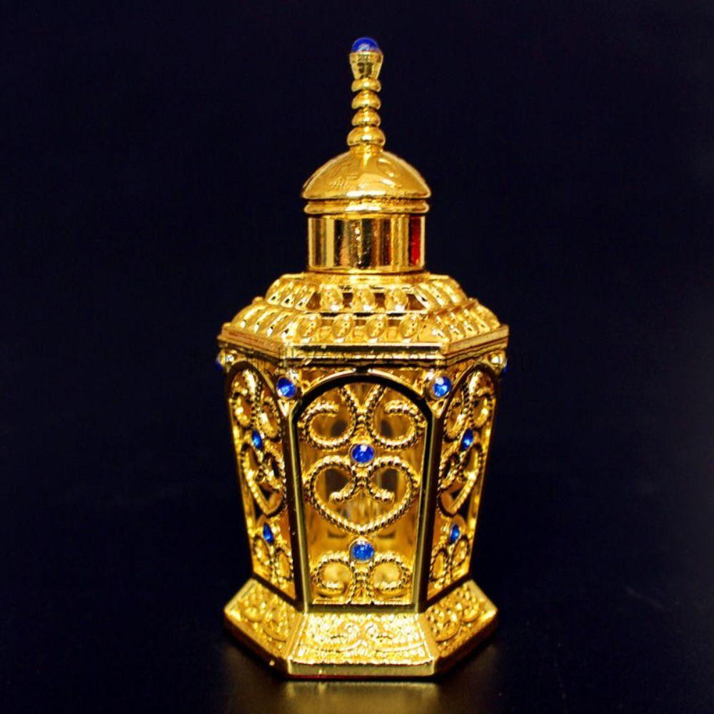 [Elegan] Botol Parfum Hexagon Luxury 10ml Timur Tengah Wedding Decor Dekorasi Hadiah Antik Mini Arabian Style Essential Oils Bottle