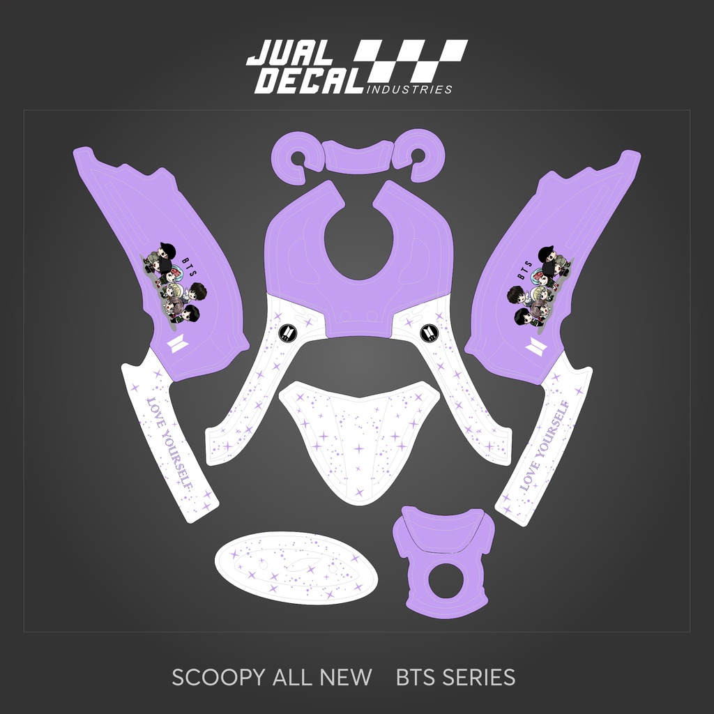 Stiker Motor Honda Scoopy New BTS Livery edition spesial color Decal Full Body
