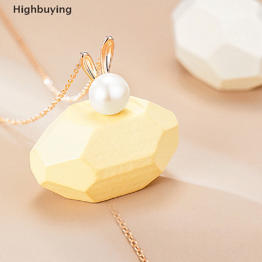Hbid Fashion Rabbit Imitation Pearl Necklace Clavicle Chain Pendant Trend Jewelry for Women Choker Necklaces Female Jewelry Gifts Glory