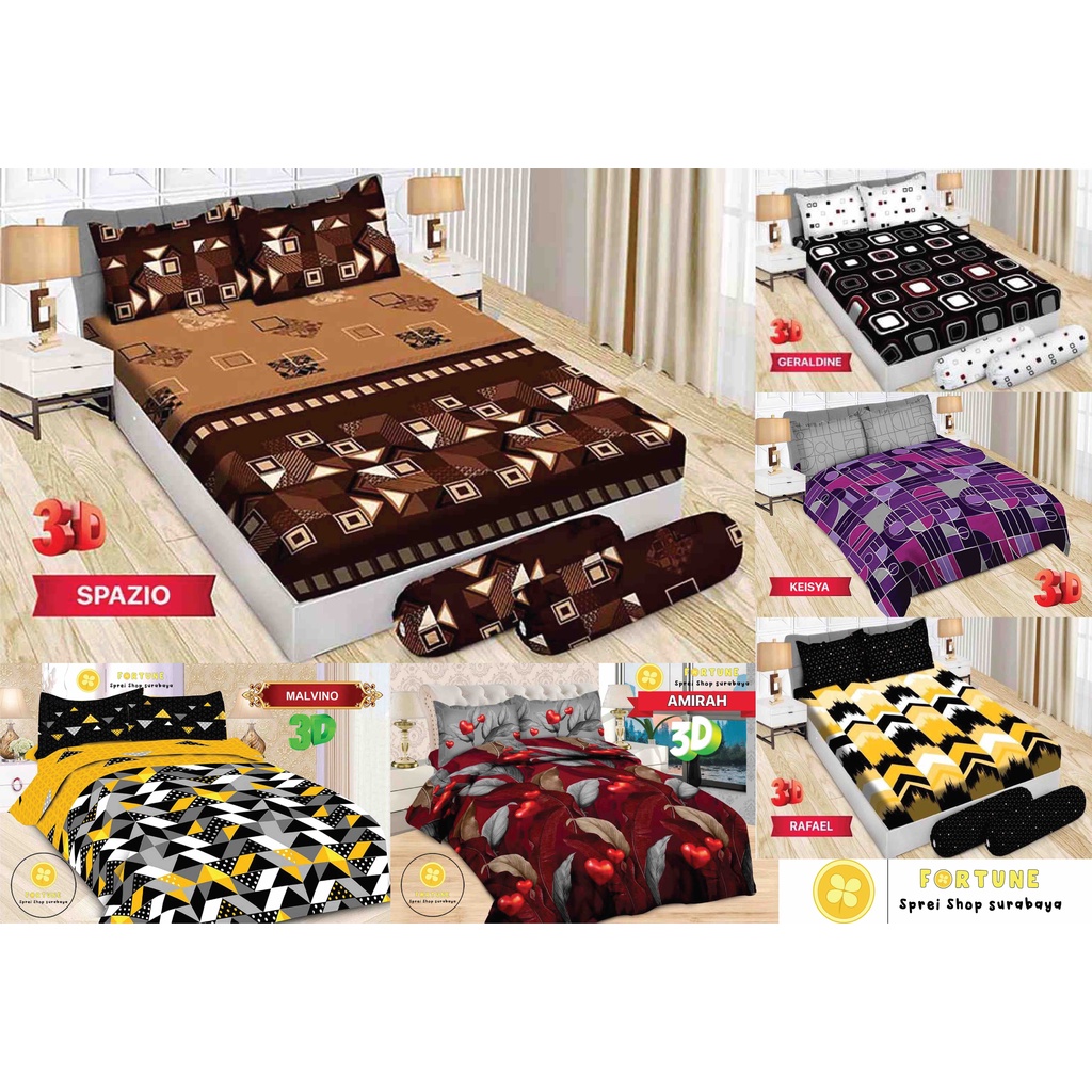 Sprei BONITA 180x200 Motif Terbaru Minimalis 3D Disperse (BISA COD) polos HARGA GROSIR