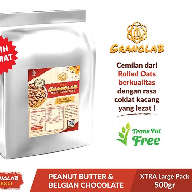 

♩ Granola 500 gr Peanut Butter & Belgian Chocolate - Granolab Muesli ♝
