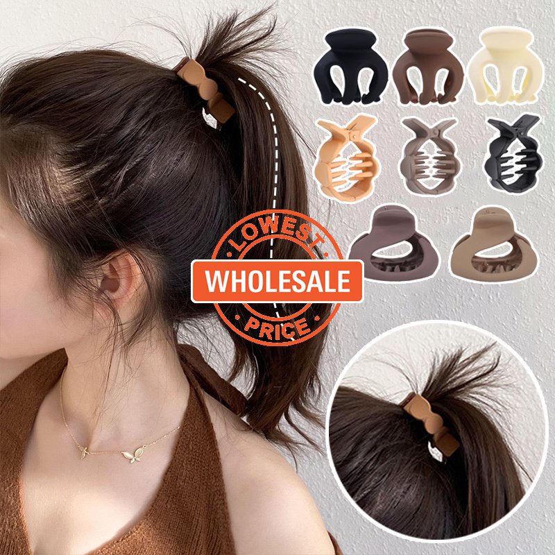 [Harga Grosir] [Unggulan] Wanita Ponytail Tetap Artefak Rambut Cakar Gadis Akrilik Anti-Kendur Kecil Ambil Klip Aksesoris Rambut Wanita Korea Fashion Tinggi Ponytail Hair Clip