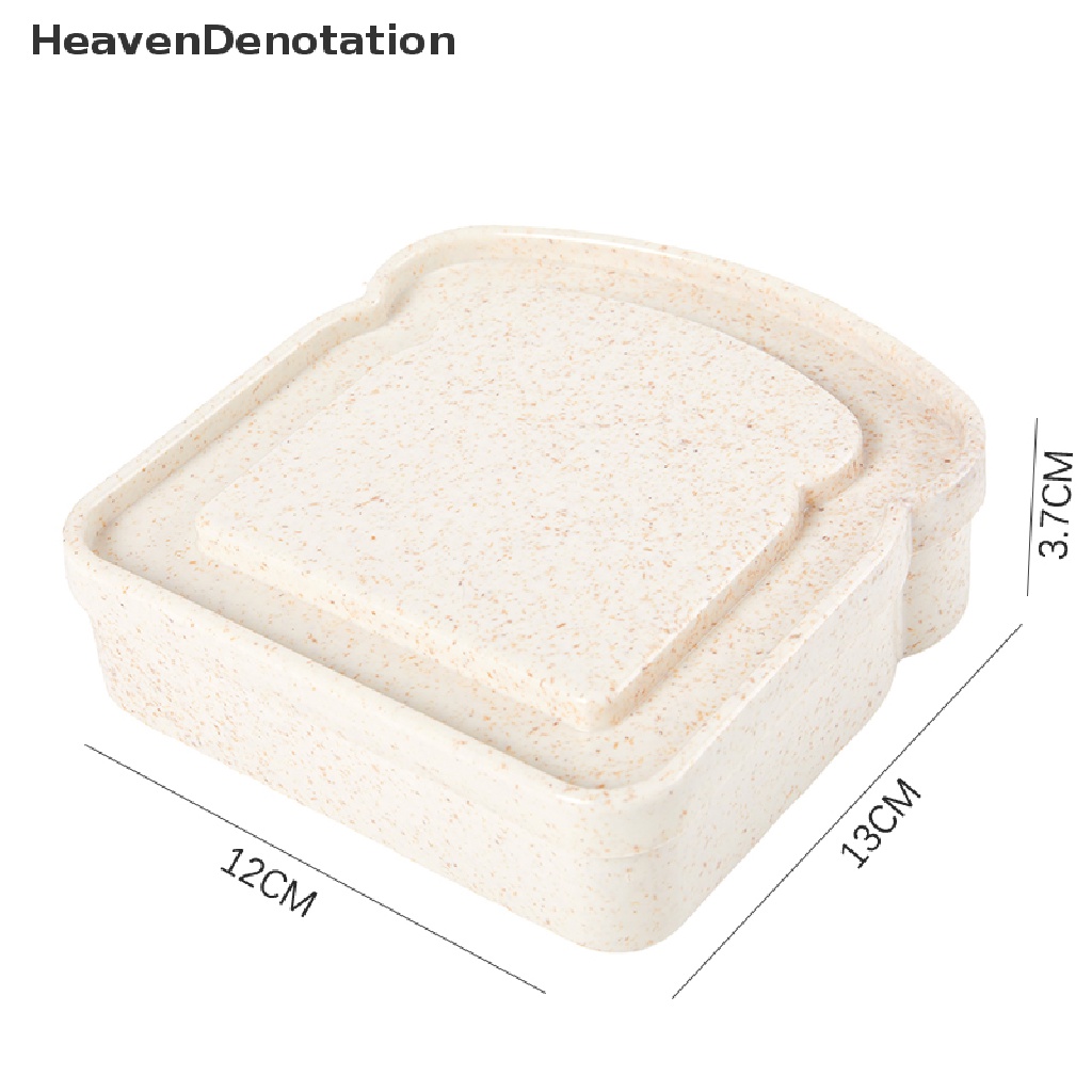 [HeavenDenotation] 1pc Wadah Sandwich Plastik Dengan Tutup Reusable Food Storage Lunch Box HDV