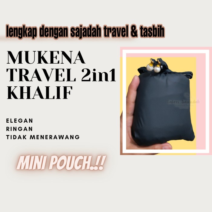 Khalif Mukena Mini Parasut Color Way - Mukena Travel Tas Pouch Kecil