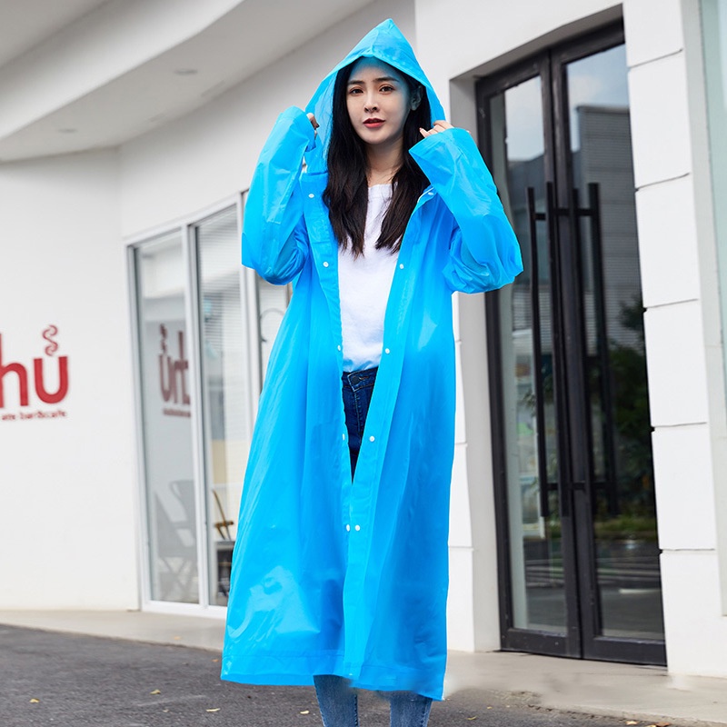 MINIGO JAS HUJAN EVA TRANSPANT TEBAL DEWASA KOREA PONCHO PRIA WANITA UNIVERSAL / RAINCOAT