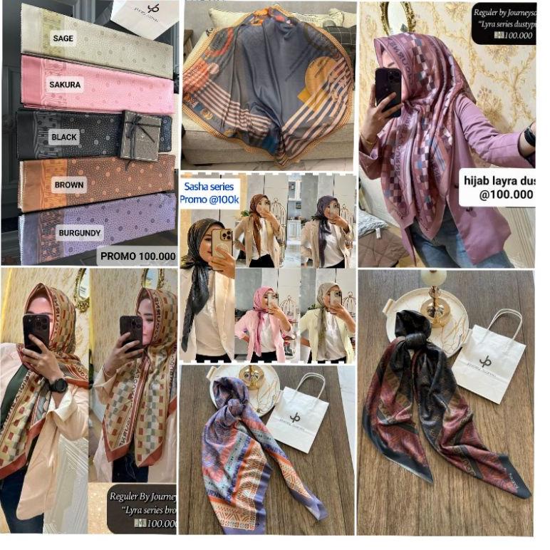 LANGSUNG ORDER Journey Hijab Scraf Scarves Reguler - Sasha Akiya Lyra Nara Aina Ghina Hasna Blue Has
