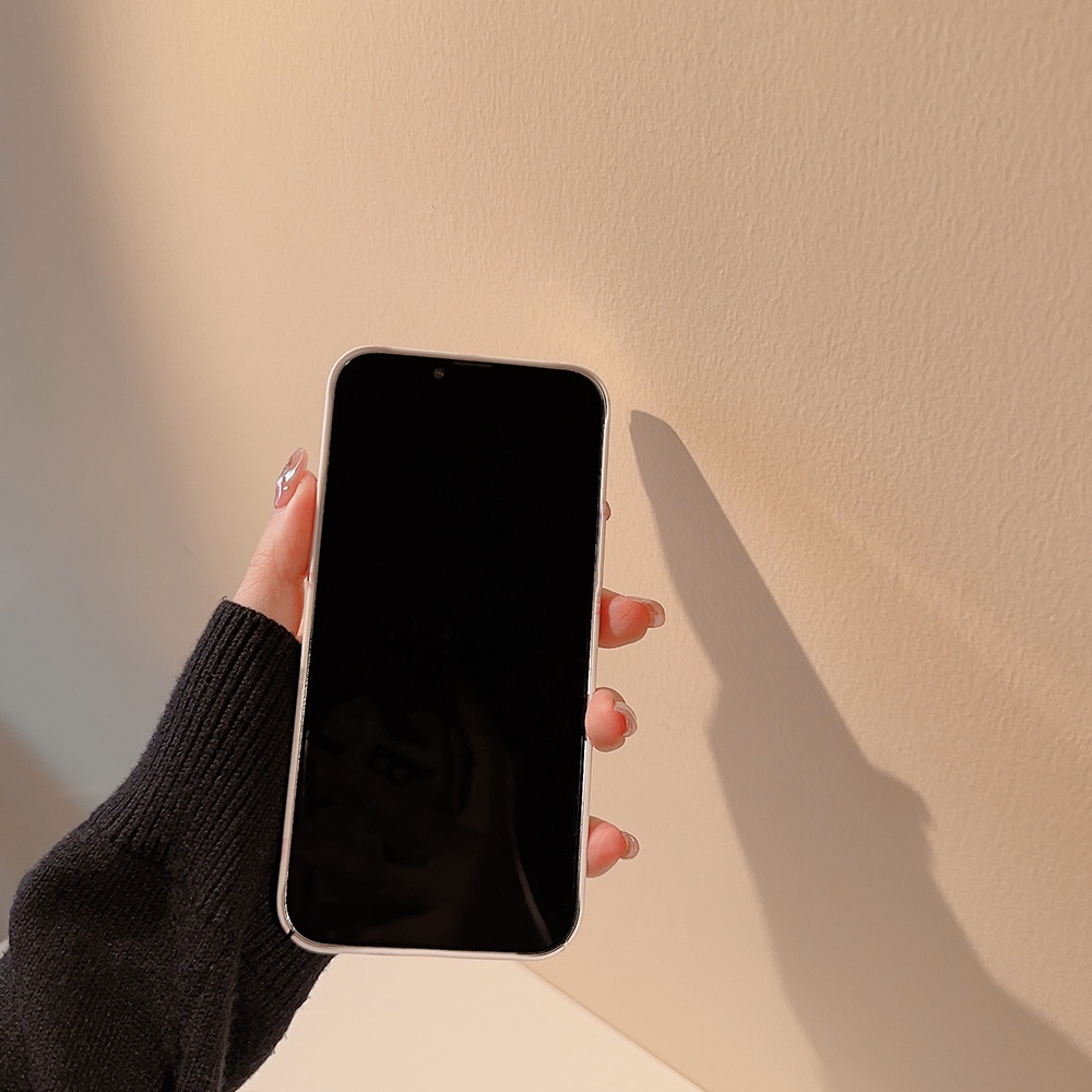 IPHONE Hard Case Glossy Bunga Mawar Gaya Prancis Romantis Untuk Iphone7 8 PLUS X XR XS 11 12 13 14 PRO MAX SE 2020 Penutup Pelindung Lensa Kamera