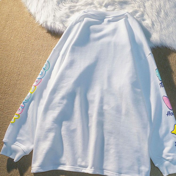 [littlecrab] Sweater Oversize Milky Corecvry Candy Bear Warna Pastel Marsmallow Timbul Hoodie Beruang Balon Warna Warni High Quality Korean Style