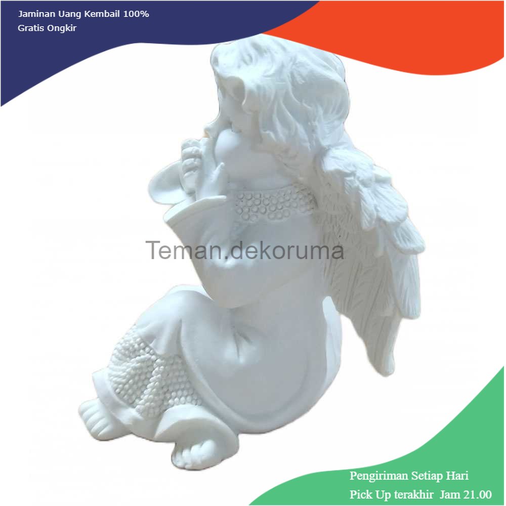 TD - DEK Lightup Patung Taman Malaikat Angel Shaped Decorative Garden Statue - LU01