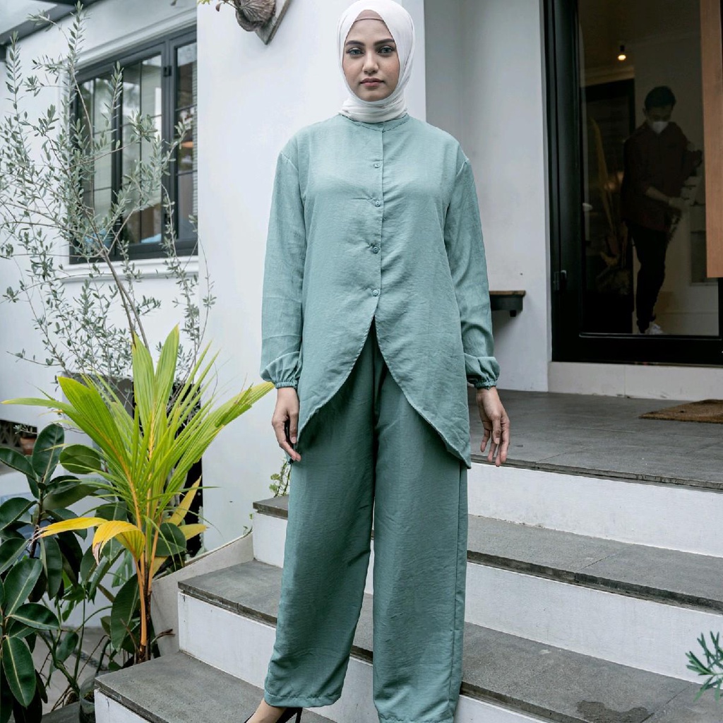 AVE Lita Set | Oneset Kancing Poliester Lengan Panjang