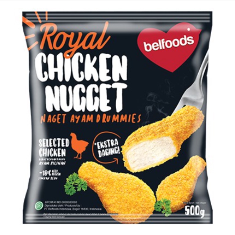 

BELFOODS Royal Chicken Nugget Drummies 500gr