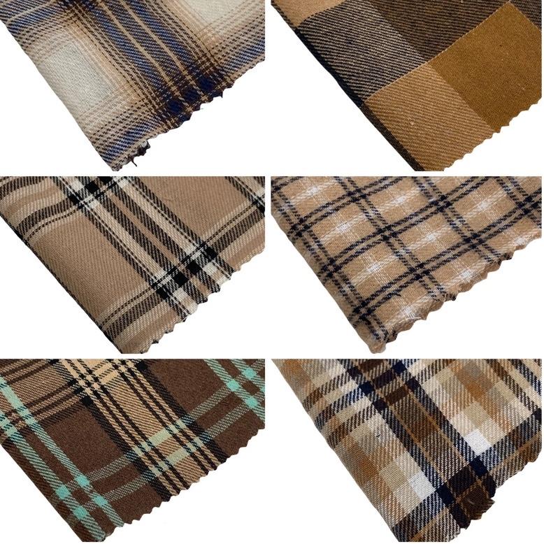 Realpct Kain Katun Flanel Kemeja/Kemeja Import