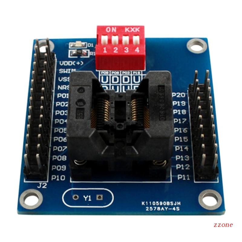 Zzz STM8S 8L TSSOP20 Kursi Pembakaran Konversi Burner Holder Downloader Offline