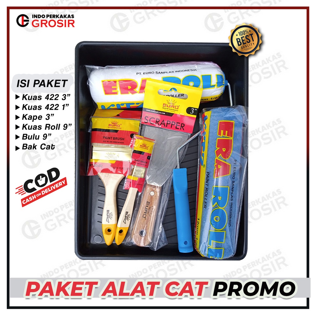 PROMO PAKET ALAT CAT TEMBOK PERTUKANGAN LENGKAP TERMURAH