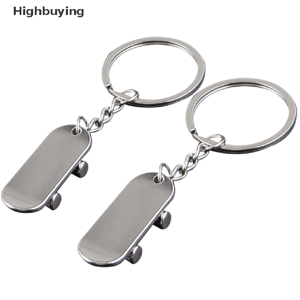 Hbid 1pasang Lovers Scooter Metal Keychain Skate Pria Car Key Ring Link Wanita Tas Liontin Gantungan Kunci Ring Holder Souvenir Perhiasan Glory