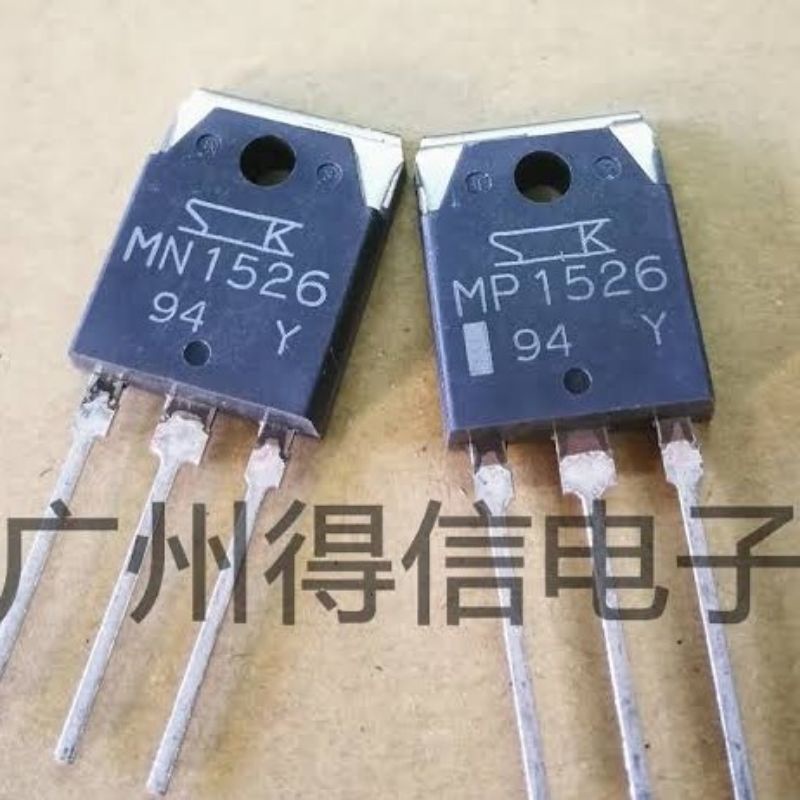 MP1526 MN1526 Sepasang SANKEN Transistor Power To-3p Y-Gear MP MN 1526