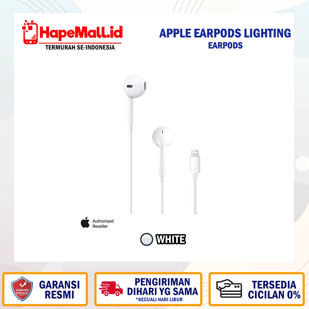 APPLE EARPODS WITH LIGHTING CONNECTOR TERMURAH