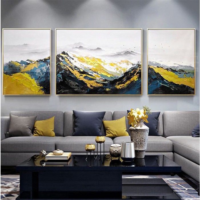 Lukisan dinding kanvas keindahan gunung modern simple lukisan dinding kanvas minimalis modern dekora