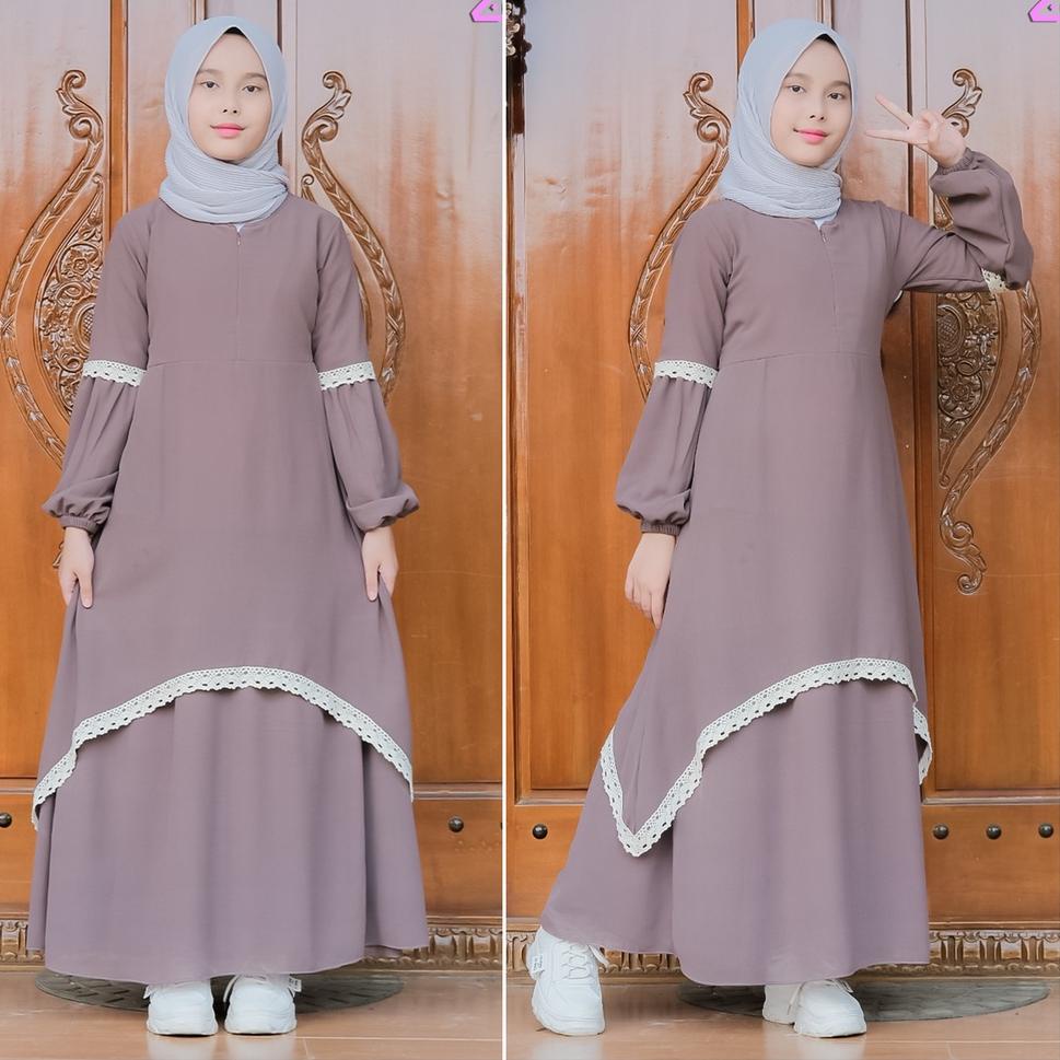 MURAH Gamis Malaysia Renda Anak Ori Zafirah Kids