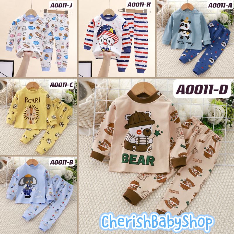 Baju Tidur Anak Laki Laki Import 0 Bulan - 4 Tahun / Setelan Piyama Bayi