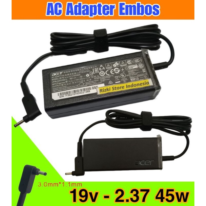 Charger Acer Aspire 5 A515-44 A515-46 A515-54 A515-54G A515-55 A515-56 A517-52, 19V 2.37A 45W Acer Embos