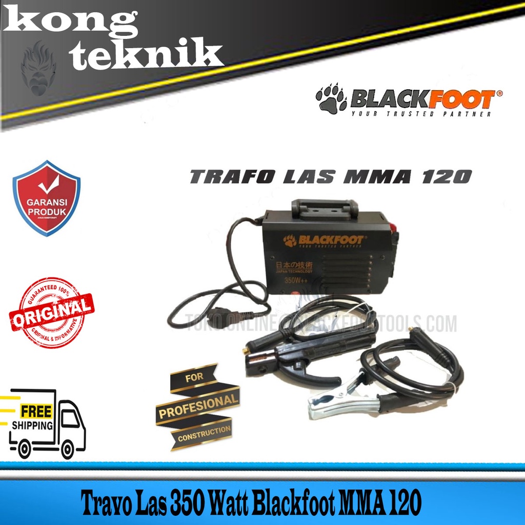 MESIN TRAPO LAS MMA 120 BLACKFOOT/ MESIN LAS INVERTER BLACKFOOT 350WAT