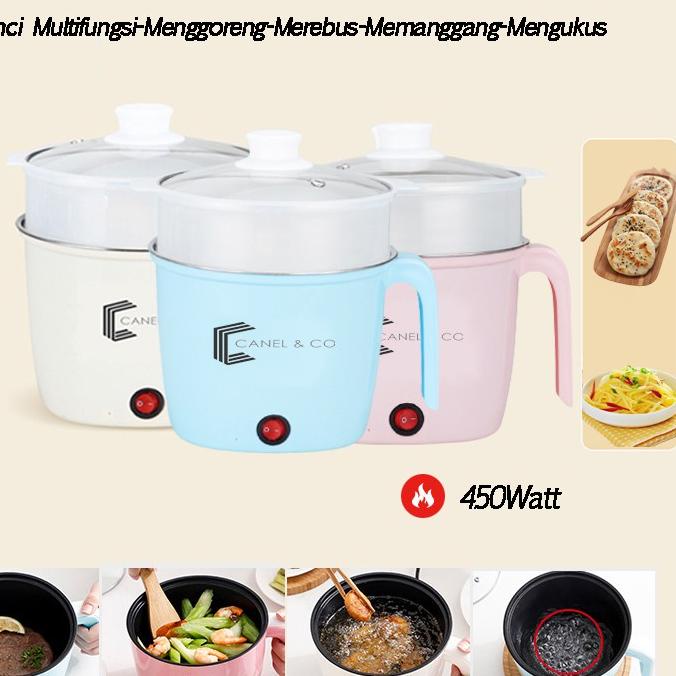 ♞ CANEL & CO Goreng Panci Listrik Multifunctional Electric Frying Pan Panci Listrik Lapisan Teflon /