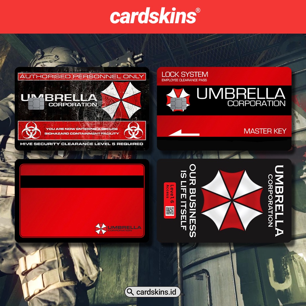 UMBRELLA CORP CARD | GARSKIN / STICKER KARTU ATM / SKIN KARTU ATM / DEBIT / CREDIT / EMONEY / FLAZZ | CARDSKINS