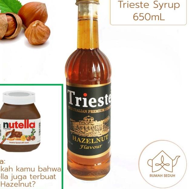 

۞ 650 mL Hazelnut Sirup merk Trieste Syrup Original ➥