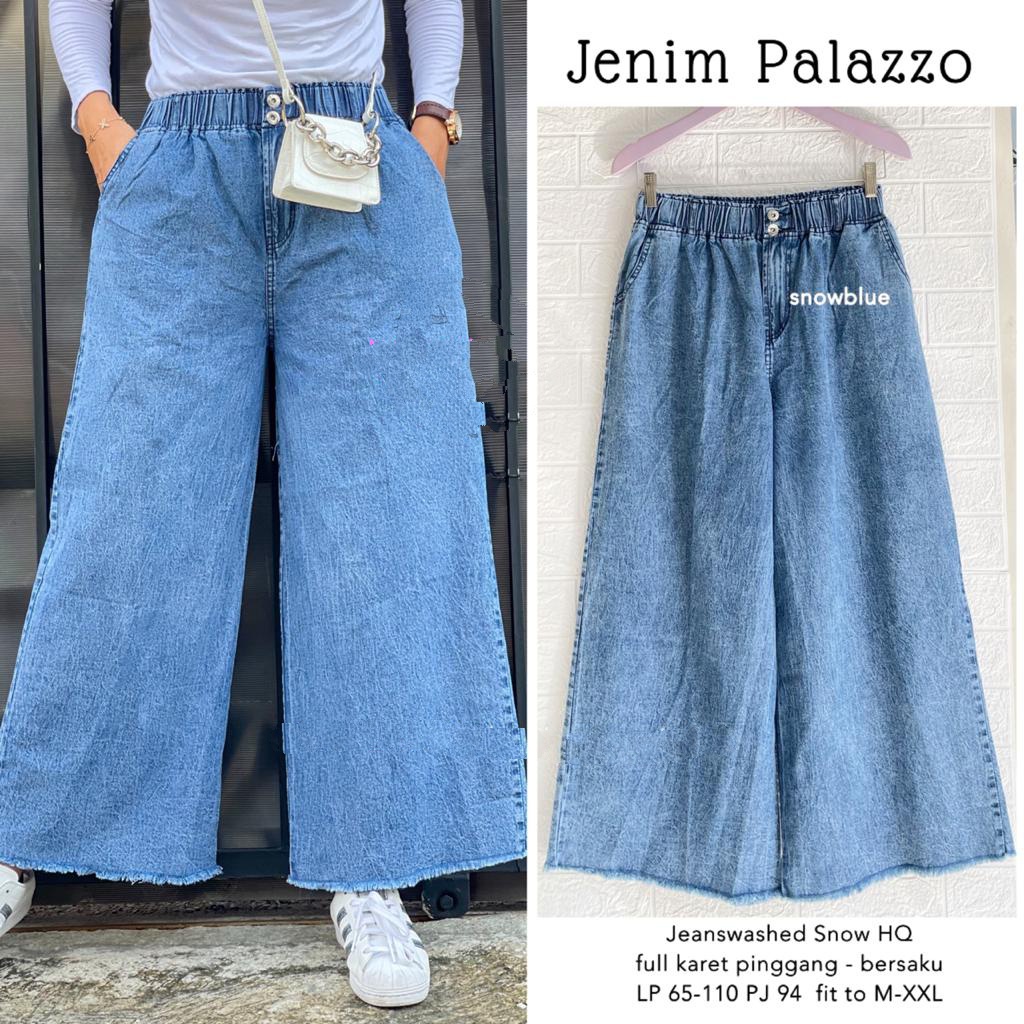 TRIKITA CELANA KULOT PALAZZO LIPAT DAN RAWIS (CELANA JEANS KULOT JUMBO) BY JETA