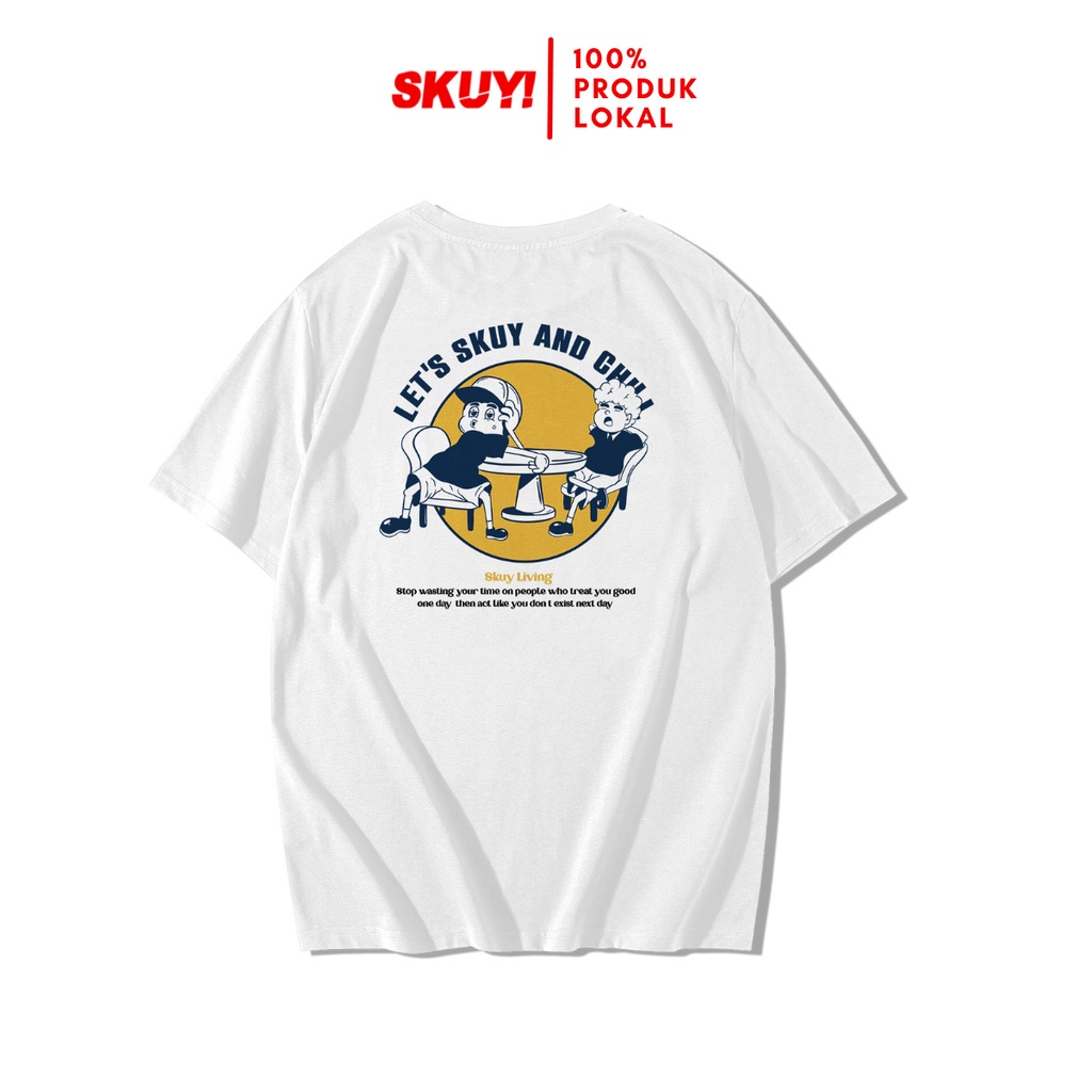 Skuy Kaos Dewasa Putih Unisex | Skuy And Chill SKY184