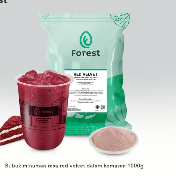 

COD ✅ Bubuk Minuman RED VELVET Powder 1000g - FOREST Bubble Drink