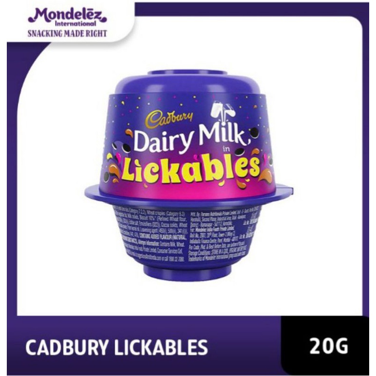 

Cadbury Dairy Milk Chocolate Lickables Cup 20gr - Cokelat Cadbury