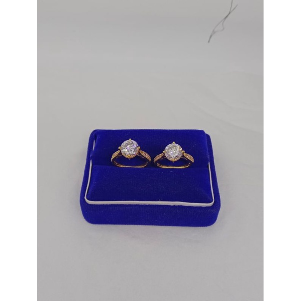 CINCIN PERAK ASLI SILVER 925 LAPIS EMAS/CINCIN SOLITAIRE(DESI)+MP SAMPING/ASLI SILVER/CINCIN FASHION TERBARU