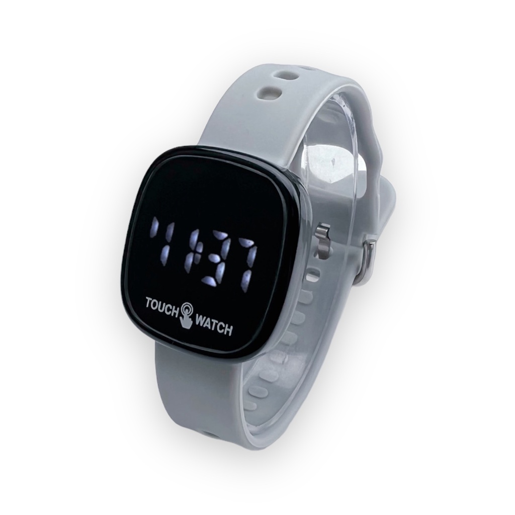 COD✅ Jam Tangan Digital Wanita Pria Watch LED Rubber Elektronik Touch Screen Harga Murah    S1201-S1269-Apu apu